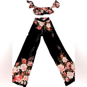 Two-piece bellbottoms pants set